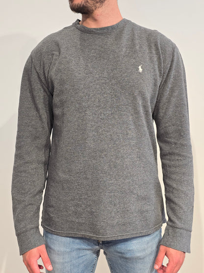 Pull léger en coton gris - L
