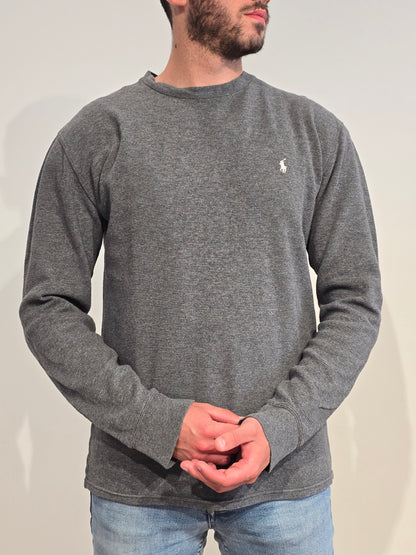 Pull léger en coton gris - L