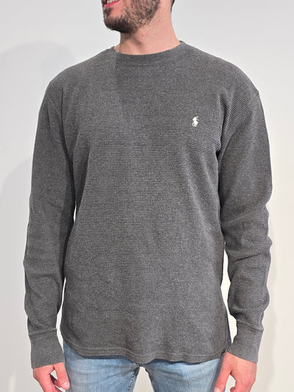 Pull léger en coton gris - L