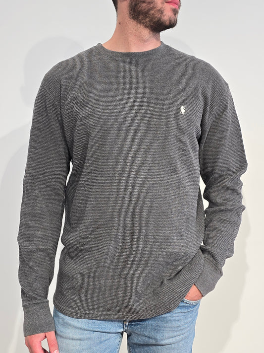 Pull léger en coton gris - L