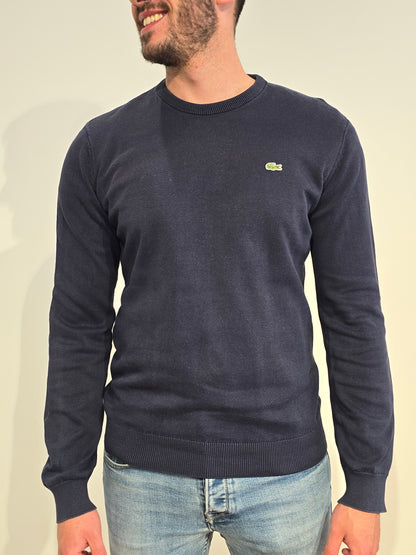 Pull bleu foncé en coton - S