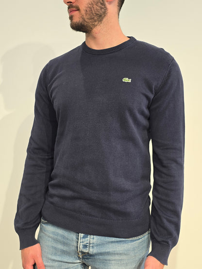 Pull bleu foncé en coton - S