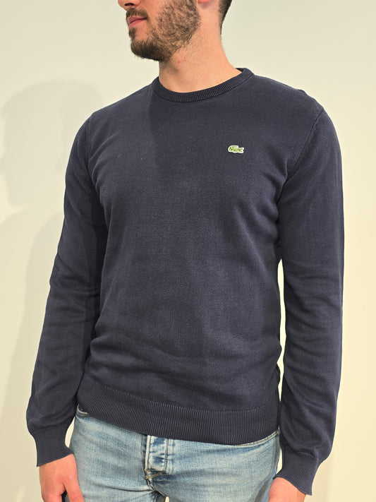 Pull bleu foncé en coton - S