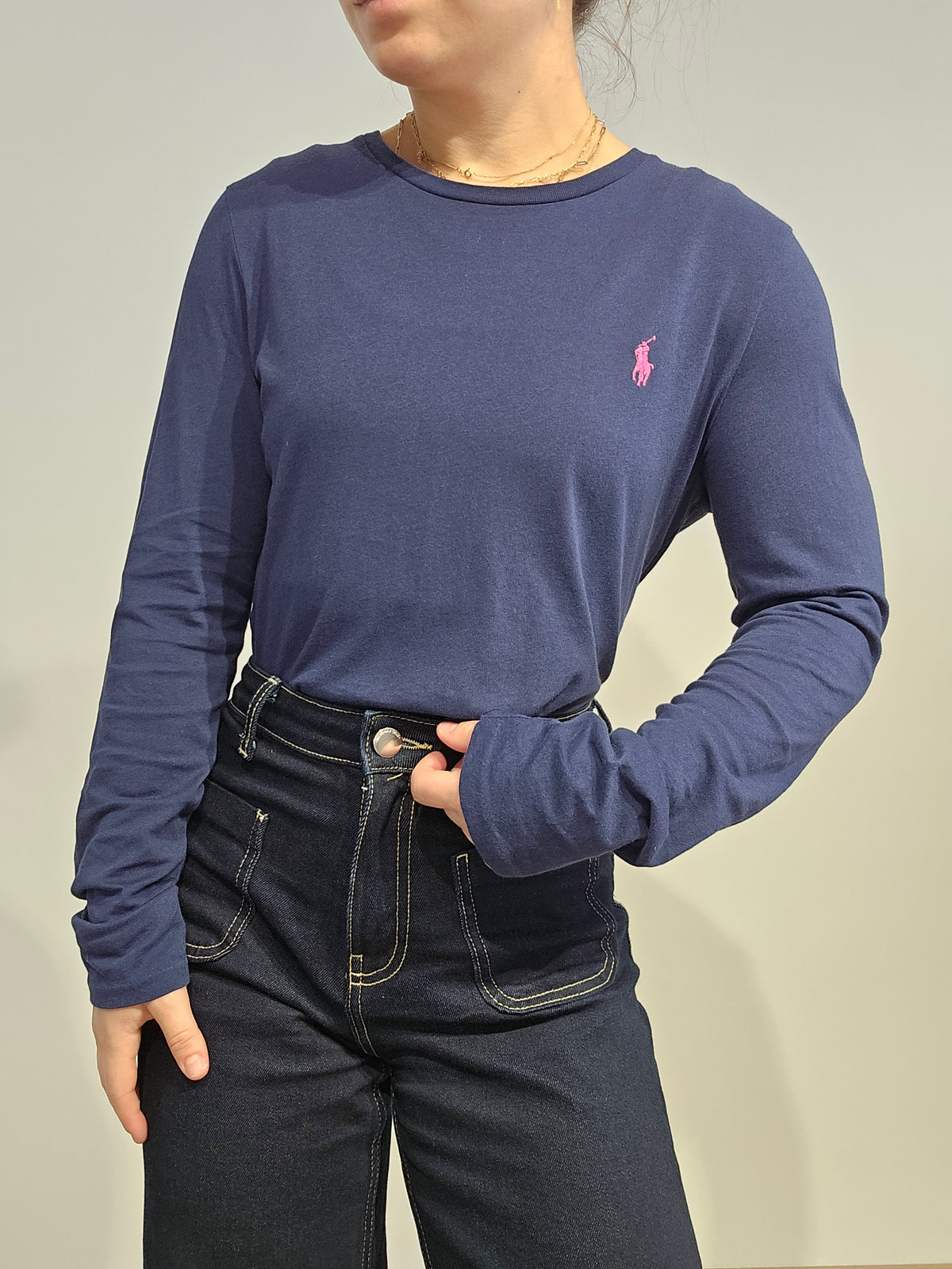 Tee-shirt manches longues marine - M/L