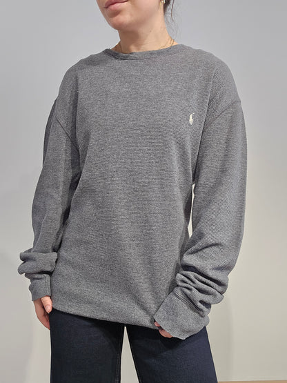 Pull léger en coton gris - XL