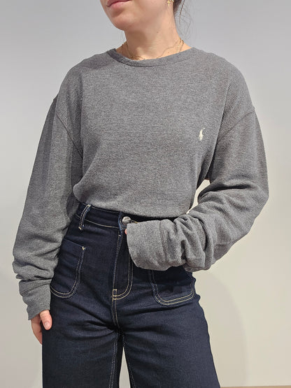 Pull léger en coton gris - XL