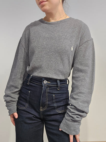 Pull léger en coton gris - XL