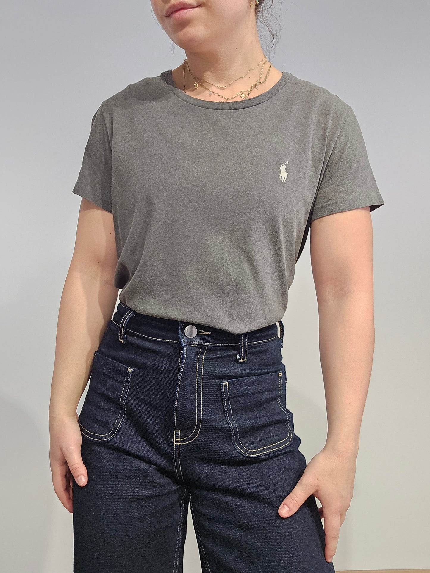 Tee-shirt en coton gris - M/L
