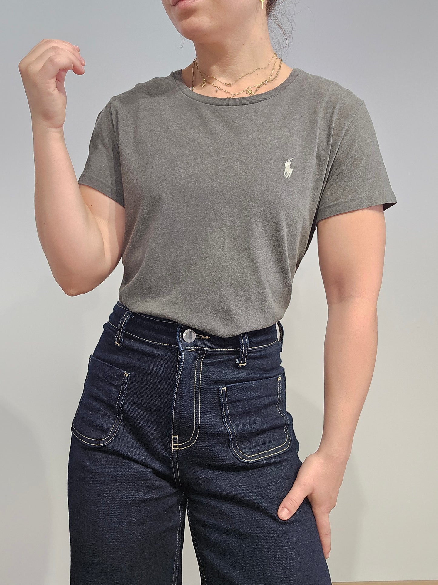 Tee-shirt en coton gris - M/L