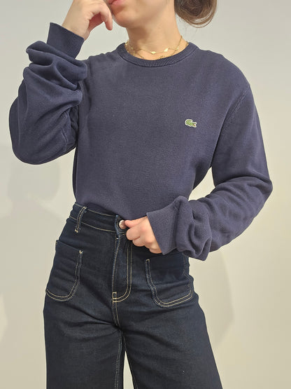 Pull bleu foncé en coton - M
