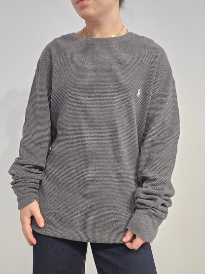 Pull léger en coton gris - XL