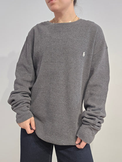 Pull léger en coton gris - XL