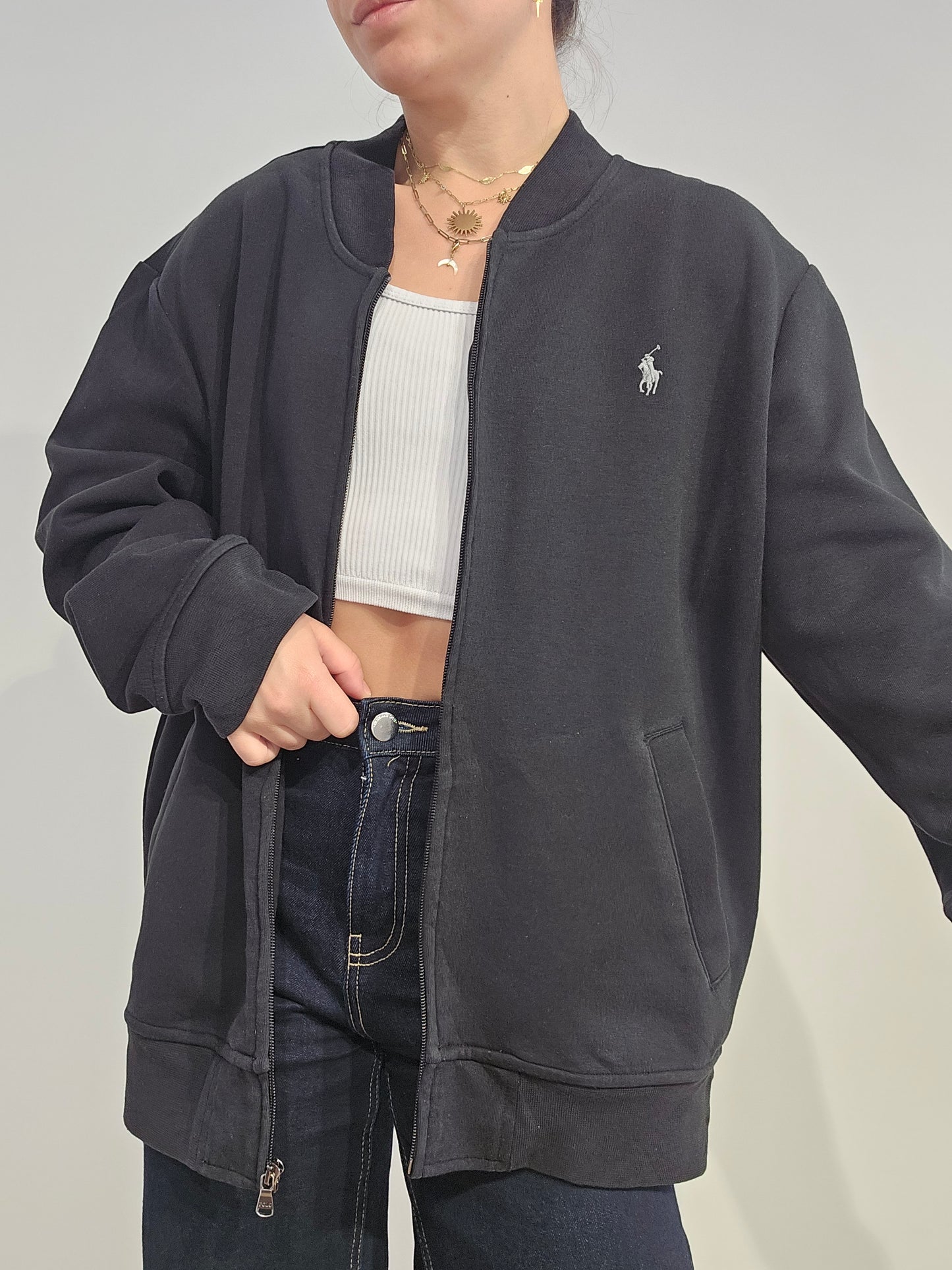 Veste en coton noir - XL