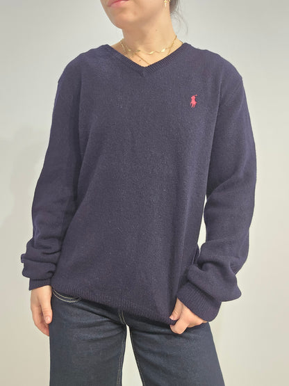 Pull en laine marine - M
