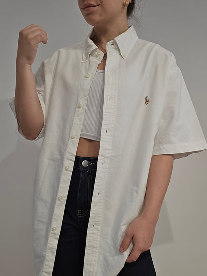 Chemise classic fit en coton blanc - XL