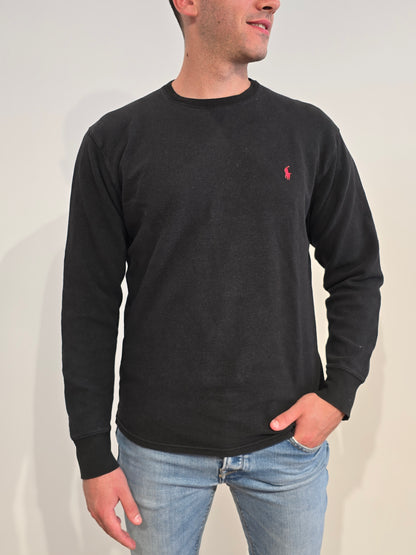 Pull léger en coton noir - L