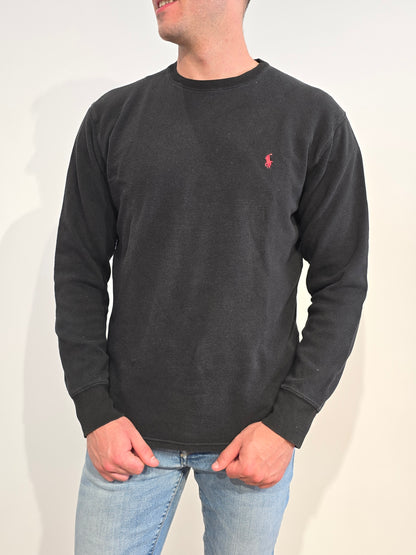 Pull léger en coton noir - L