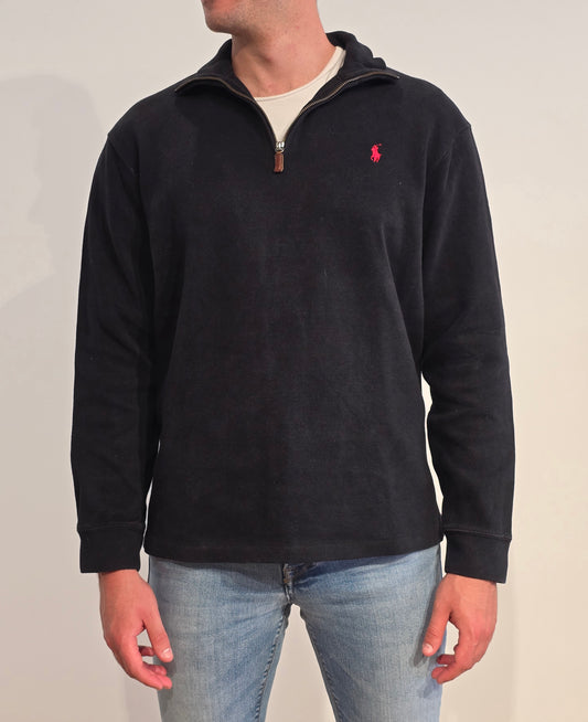 Pull camionneur en coton noir - L