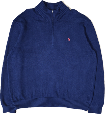Pull camionneur en maille bleu - XXL