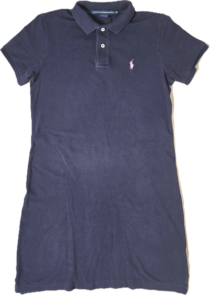 Robe col polo bleu marine - M