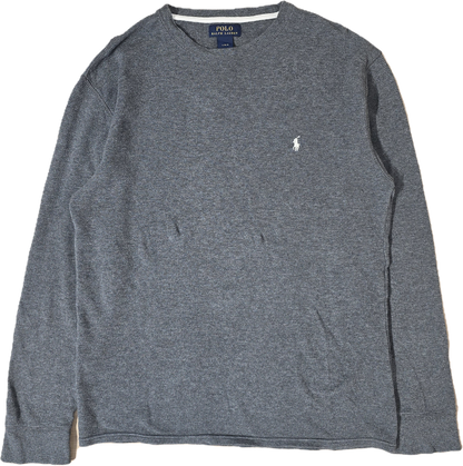 Pull léger en coton gris - L