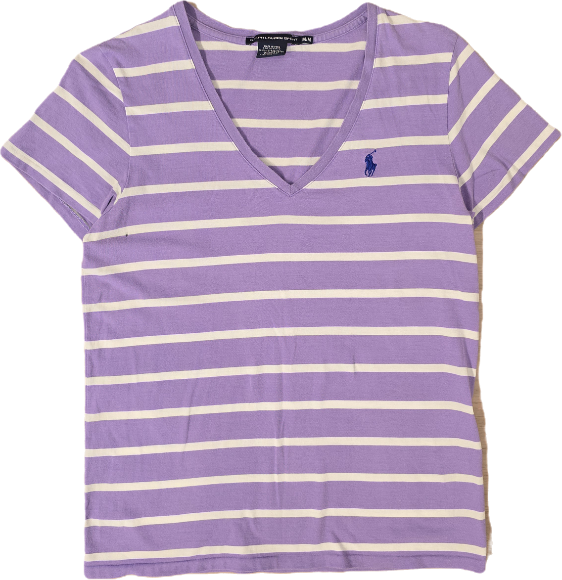 Tee-shirt en coton violet à rayures - S/M