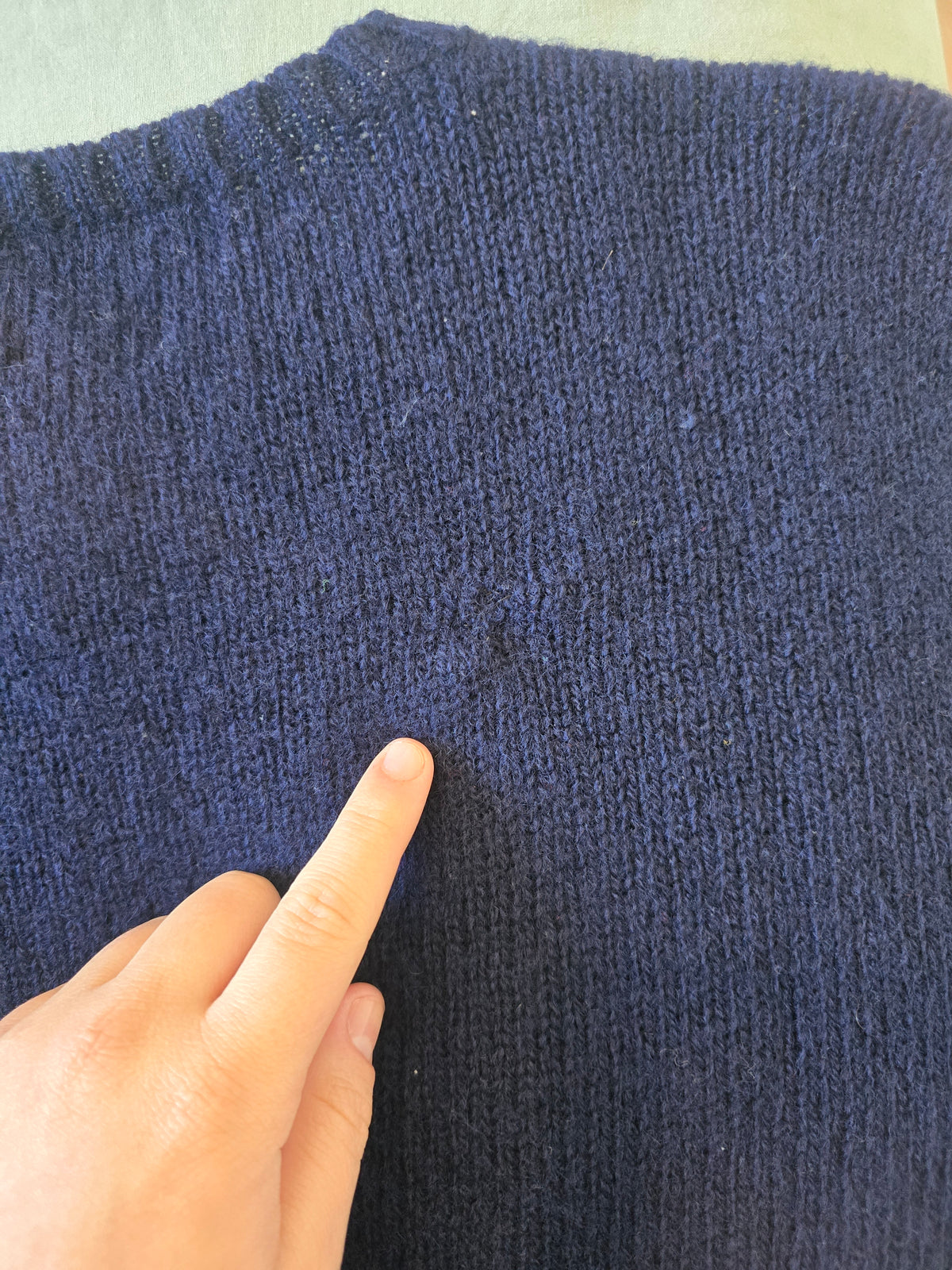 Pull en laine marine - M
