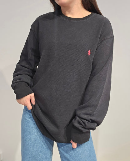 Pull léger en coton noir - L/XL