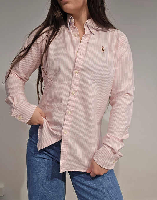 Chemise Ralph Lauren à rayures roses - XS