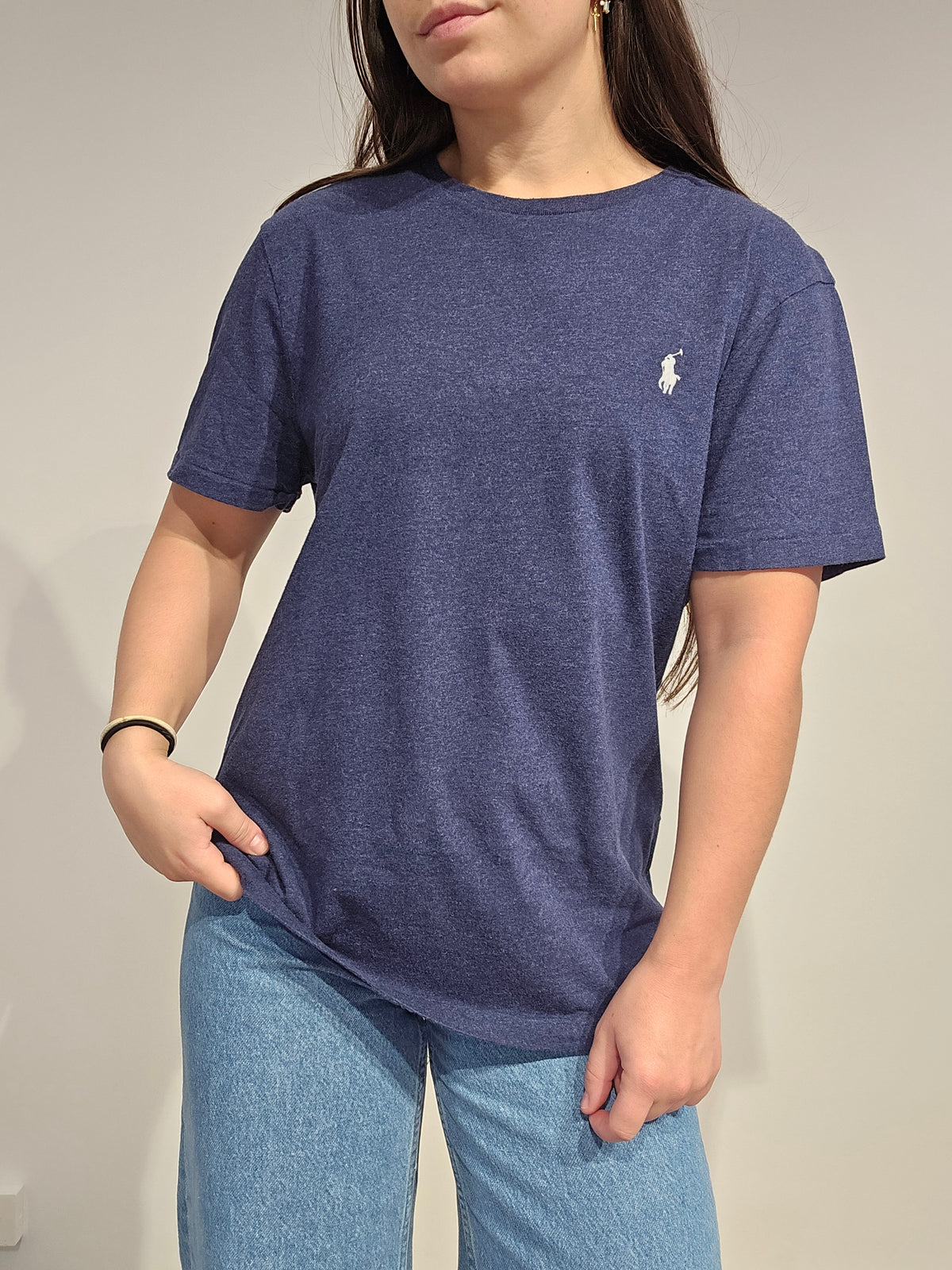 Tee-shirt en coton bleu - M