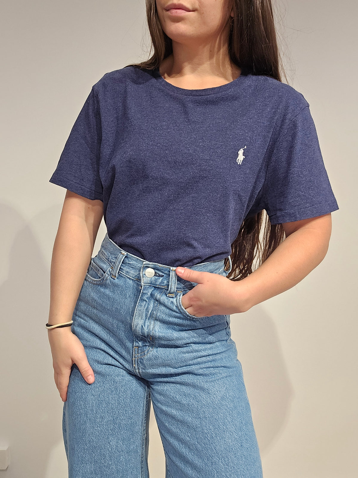 Tee-shirt en coton bleu - M