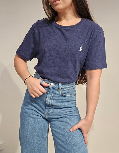 Tee-shirt en coton bleu - M