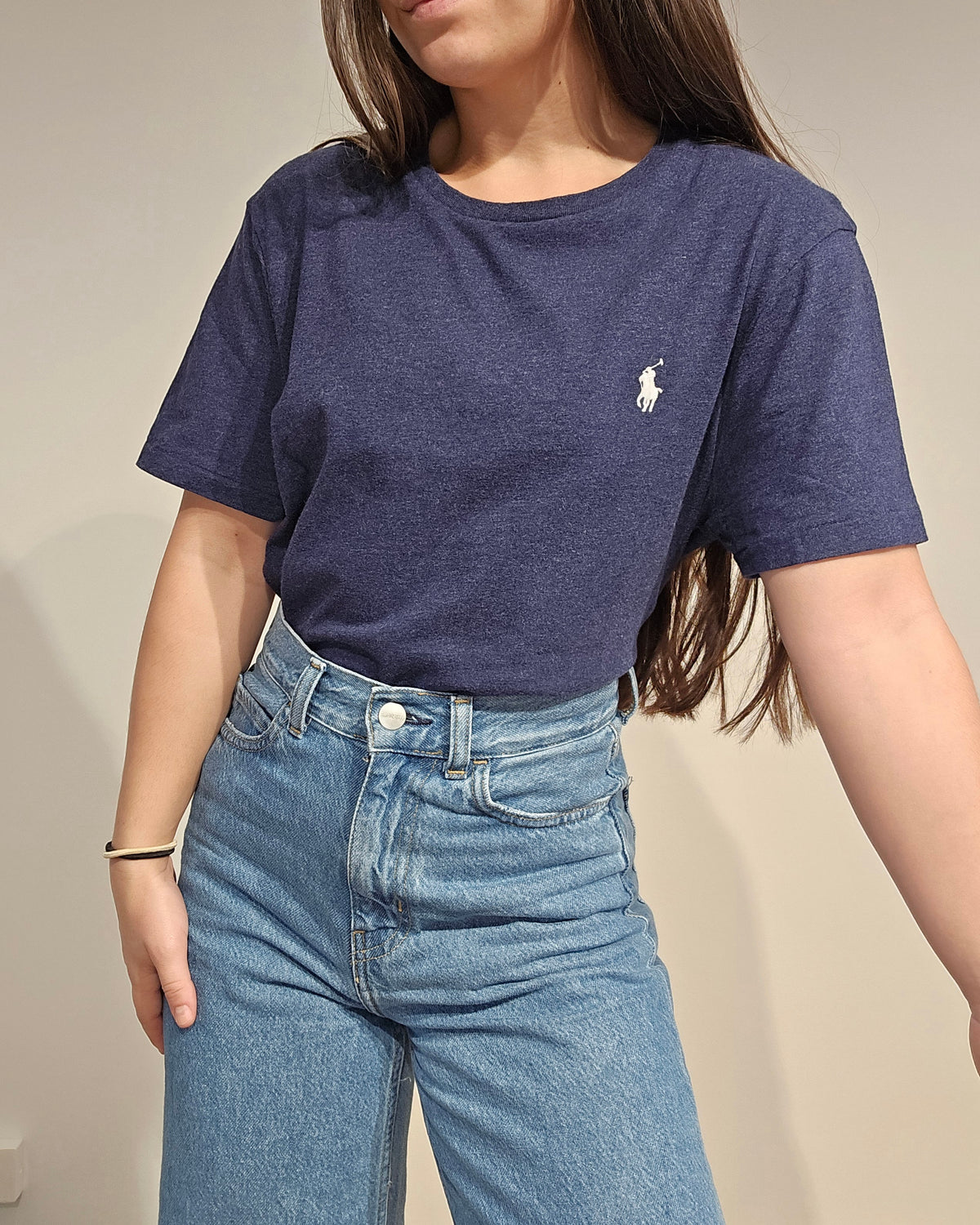 Tee-shirt en coton bleu - M