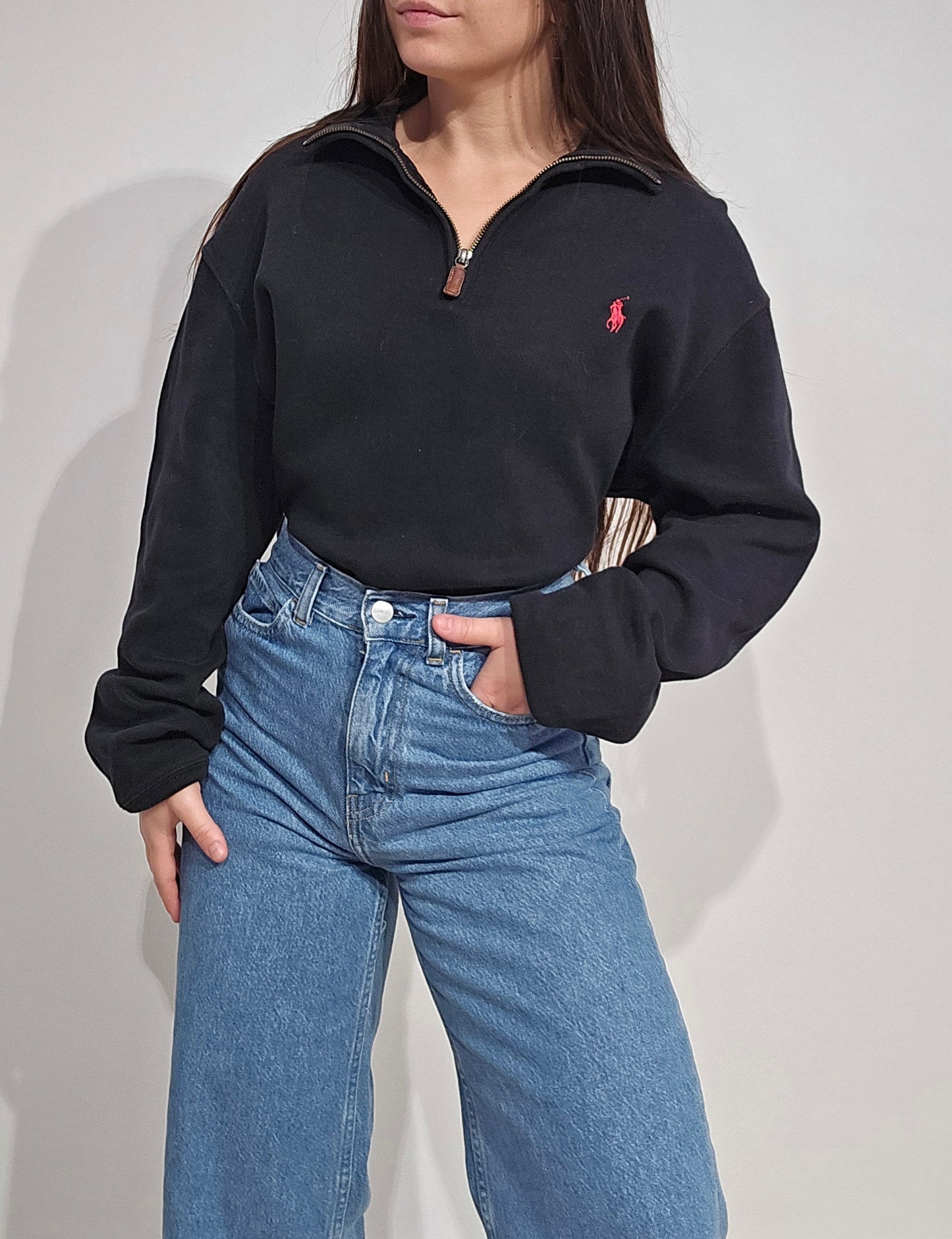 Pull camionneur en coton noir - XL