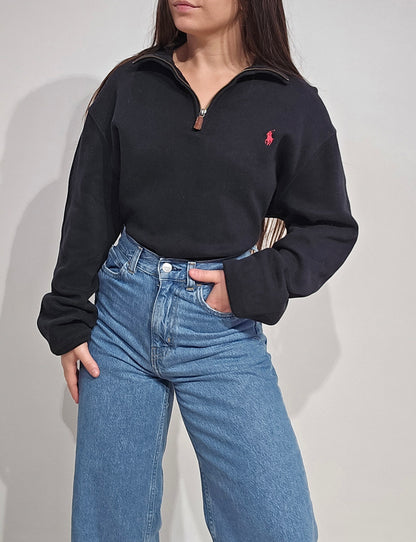 Pull camionneur en coton noir - XL