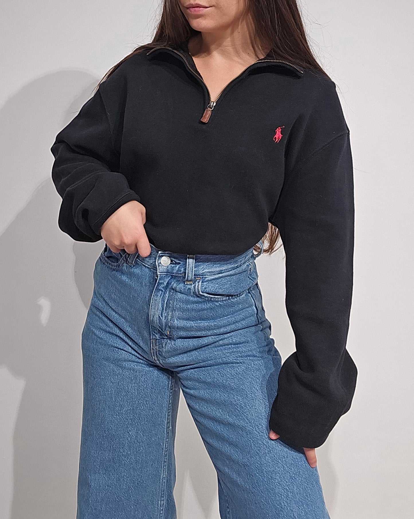 Pull camionneur en coton noir - XL