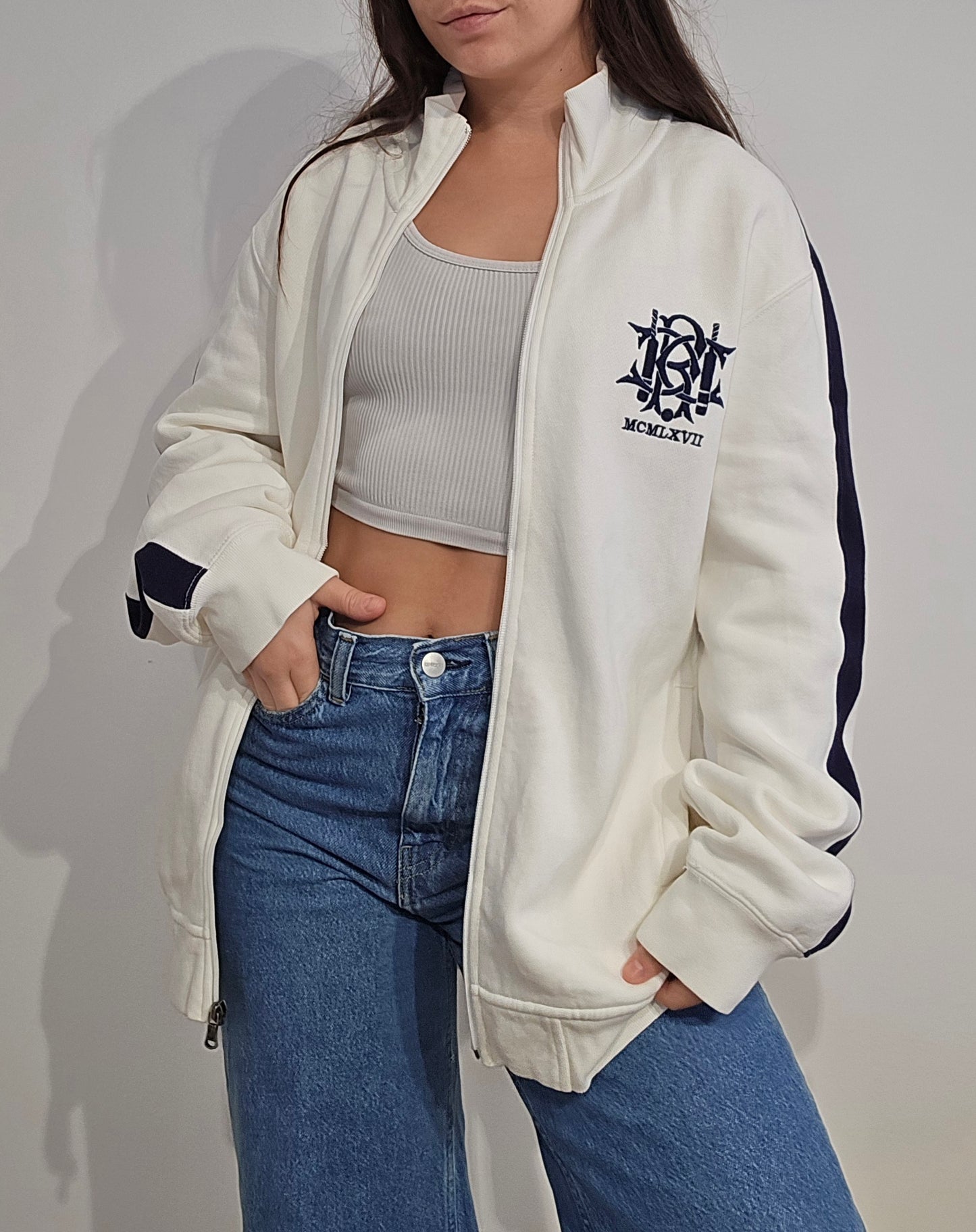 Veste blanche brodée - L/XL