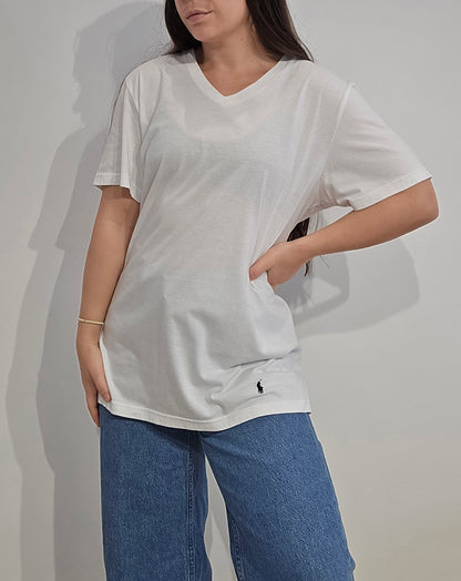 Tee-shirt blanc en coton - M