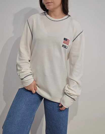 Pull léger en coton blanc - L