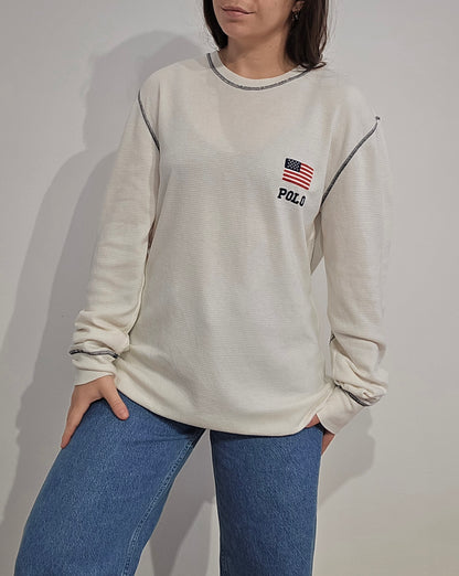 Pull léger en coton blanc - L