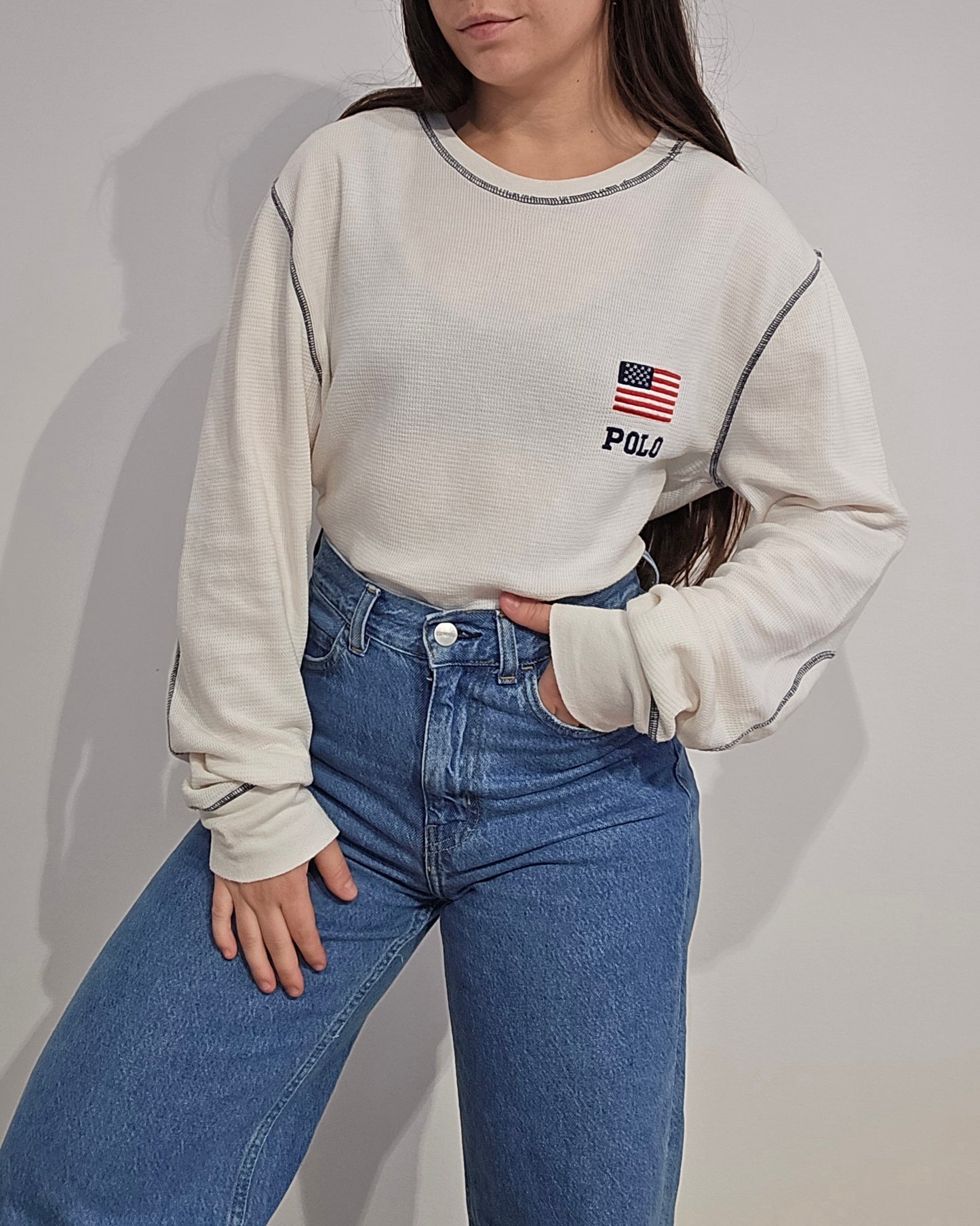 Pull léger en coton blanc - L