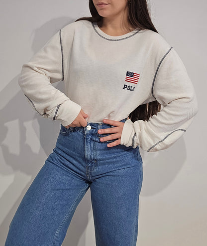Pull léger en coton blanc - L