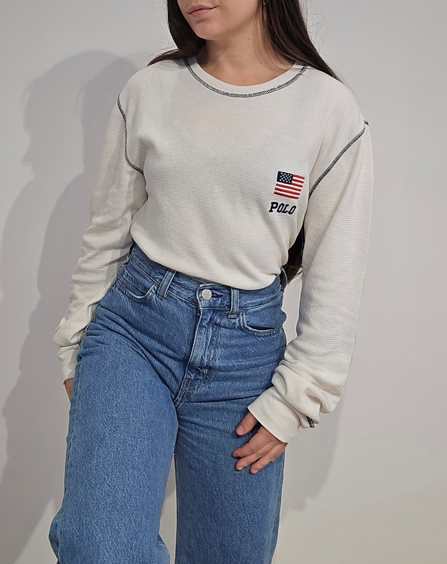 Pull léger en coton blanc - L