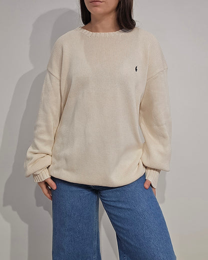 Pull en maille crème - XL