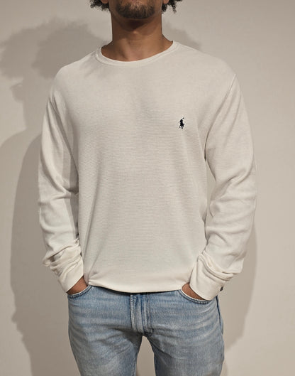 Pull léger en coton blanc - XL