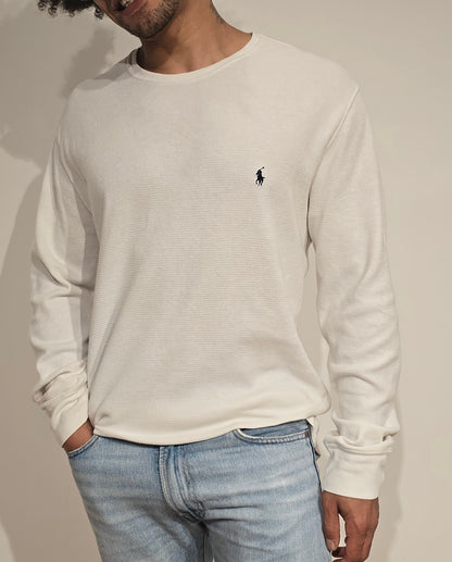 Pull léger en coton blanc - XL