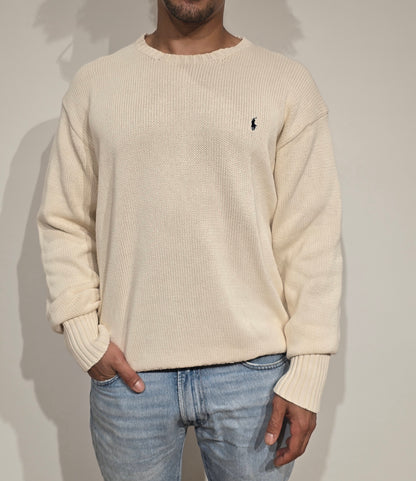 Pull en maille crème - L