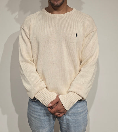 Pull en maille crème - L