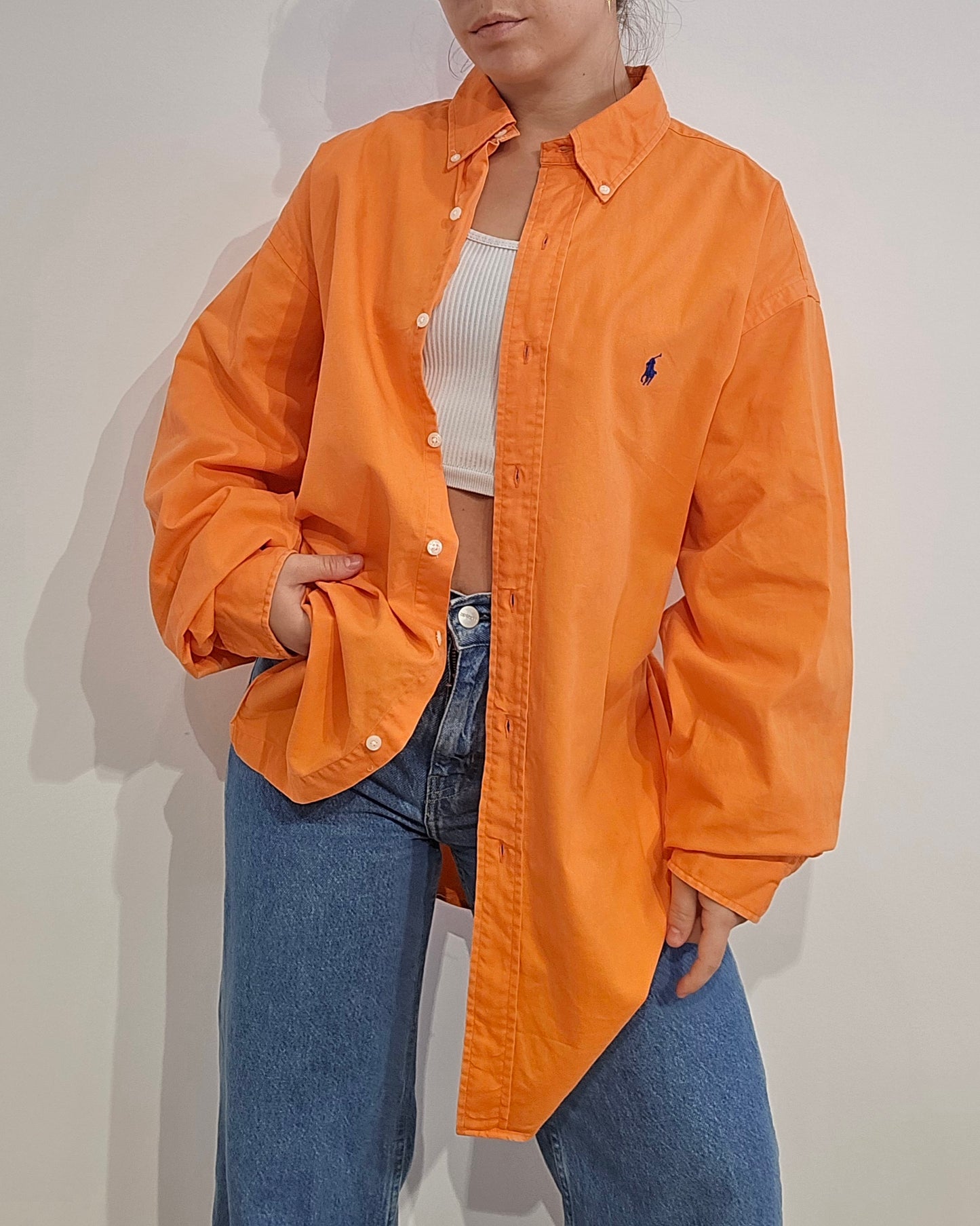 Chemise Blaire en coton orange - XL