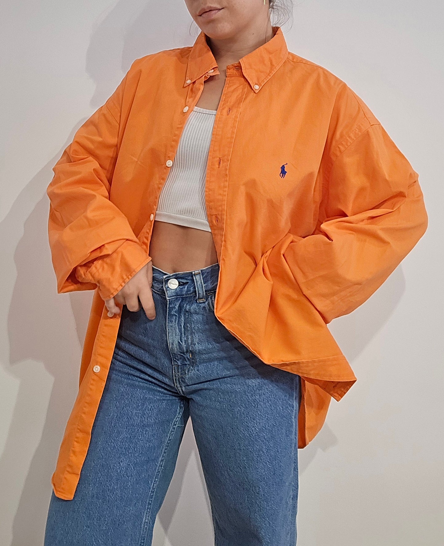 Chemise Blaire en coton orange - XL